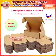 【Pizza Box】 (50pcs) Bigbox Packaging Box Gift Box Pizza Box Mail Box Kotak Hantaran Carton Box Parce