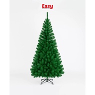PVC Green Alpine Tree 6Feet - 10Feet CHRISTMAS TREE PINE BONUS LED LIGHTS