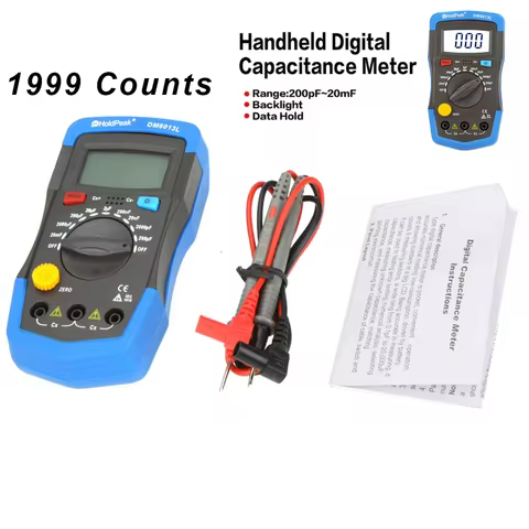 DM6013L Digital Capacimeter High Precision 200pF~20mF Capacitance Capacitor Measuring Meter 1999 Cou