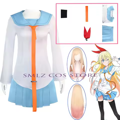 Kirisaki Chitoge Cosplay Amine Nisekoi Cosplay Costume Onodera Kosaki School Uniform Halloween Party