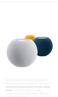 Apple HomePod mini 藍牙喇叭。白色