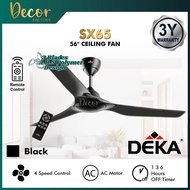 [NEW] DEKA Fan DEKA SX65 65" 3 Blades AC Motor with 4 Speeds Remote Control Ceiling Fan Kipas Siling