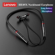 Original Lenovo HE05X neck sports Bluetooth 5.0 in ear wireless earphones IPX5 long battery earphone