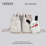 Ceekay Original Fancy Chain Bucket Bag Light Luxury Minority Popular Bag Female Summer 2024 New Cros