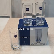 LUMINARC Glass cup octime 320 squareLuminarc ML sold per box contains 6 pieces 玻璃杯 cawan kaca