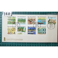 160 1990 FDC Tourism Definitives - low values 9v set CV$6.00. Singapore First Day Cover
