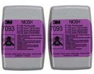 3M 7093 P100等級防塵濾罐 防塵率達99.97% 可測試配戴時氣密度型 濾棉匣 2入/包
