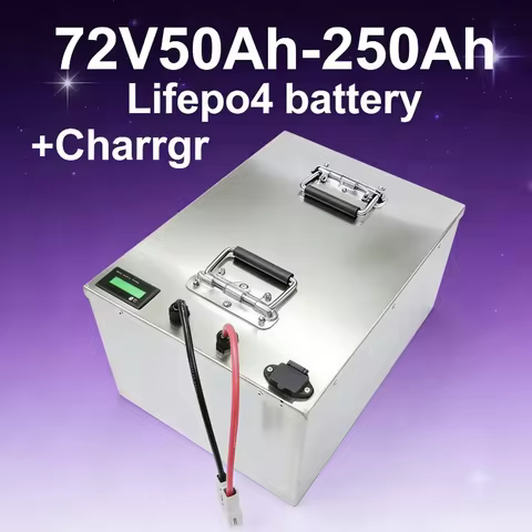 High Capacity 72V 50Ah-250Ah Lifepo4 Lithium Iron Phosphate Battery Pack Rechargeable Deep Cycle Bat