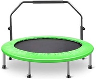 BZLLW Kids Trampoline with Handrail,Portable Fitness Trampoline,Sports Trampoline for Indoor Outdoor Cardio Exercise