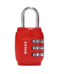 SOLEXกุญแจหมุนรหัสNO.C33 (3 รหัสผ่าน)สีแดง