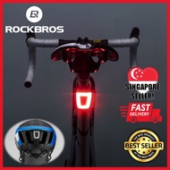 [Ready Stocks in SG!] ROCKBROS Helmet taillight Bicycle USB Rechargeable Warning Safety Light 20 Lumen