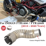 For INDIAN FTR1200 FTR1200S FTR 1200 S 2018 - 2020 Motorcycle Exhaust Escape Stainless Middle Link P