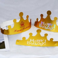 Adjustable Birthday Hat Cake Hat Children Adult Birthday Hat Birthday Party Folding Hat Crown Birthd