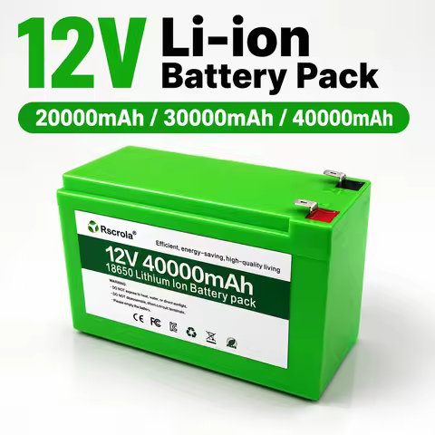 12V Rechargeable Li-ion Battery Pack 20000mAh 30000mAh 40000mAh Portable Power Supply for Electric S