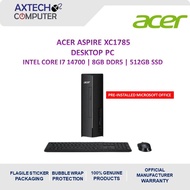 Acer Aspire XC1785-14700W11 Desktop PC Black ( i7-14700, 8GB, 512GB SSD, Intel, W11P, HS )
