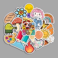 STICKER PACK - COLORED DOODLE ART | Suitcase Stickers, TUMBLER Stickers, LAPTOP Stickers, Helmet Sti