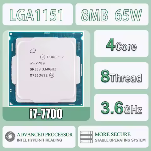 Intel Core I7-7700 3.6GHz 4 Cores 8 Threads 8M 65W I7 7700 Computer CPU Processor Server LGA 1151