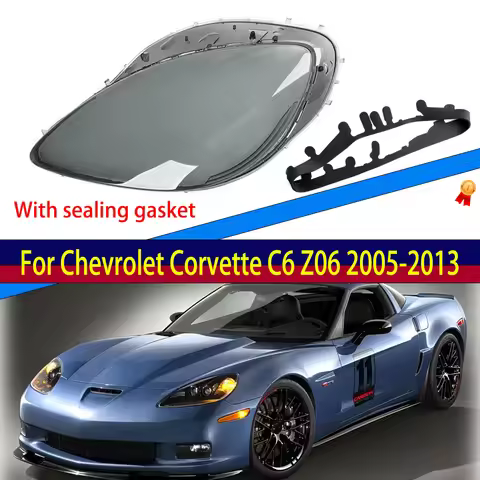 Fit For Chevrolet Corvette C6 Z06 2005-2013 Car Accessories Headlight Lens Cover Transparent Lampsha