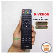 Super Promo Original Remote Remot TV K-VISION Gratis Baterai/ Kvision/ Parabola/ Receiver/ Bromo C2000 / Topas TV TS2-39/ Kvision Batrai Original Pabrik