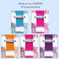 Campap A5 Write On PP Cover Exercise Book Notebook 80 100 120 160 pages 70 gsm - (1PCS) Single Line 