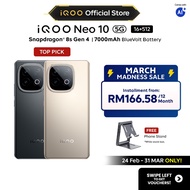 [New Arrival] iQOO Neo 10 5G 32*GB+512GB +SDM 8sGen4+Q1, 7000mAh 120W, 1.5k 144Hz, 7K VC Cooling, NF