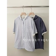 ELborn D451 plaid short-sleeved shirt