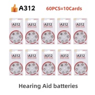 Hot Selling 60PCS Hearing Aid Batteries 312 A312 312A ZA312 312a PR41 Zinc Air Ear Aid Batteries For