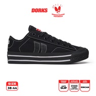 Dorks Metro Low Full Black - Sepatu Sneakers Casual Pria Wanita Sepatu Sekolah Dorks