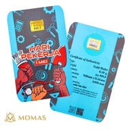 MOMAS 0.10g 999.9 Gold Bar (Emas 999.9) - Hari Pekerja