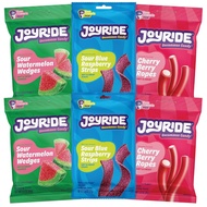 JOYRIDE Fan Favorite - Blue Raspberry Strips, Cherry Berry Ropes, Watermelon Wedges Low Calorie Gumm
