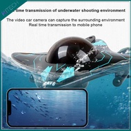 6Ch RC Submarine with Camera - WiFi FPV Mini Remote Boat Real-time transmission Underwater Camera Bo