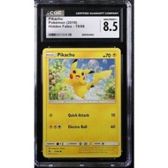 【SG Stock】Pikachu Pokemon 2019 Hidden Fates 19/68 CGC 8.5