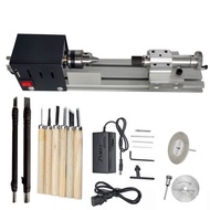 ♀Upgraded Mini Lathe Machine 12V-24VDC 96W Wood Milling Accessories for DIY Woodworking Drill Rotary