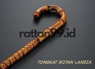 TONGKAT JALAN - TONGKAT KAYU ROTAN - TONGKAT LANSIA - TONGKAT BANTU JALAN - PENYANGGA TUBUH - TONGKA