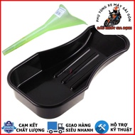 Oil change tray, 2.5 liter motorbike waste oil tray and good oil change funnel