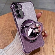 Case Suitable for Samsung A05s with Standing Holder Luxury Premium Aesthetic MagSafe Glitter Casing 