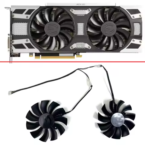 2pcs DIY 87MM 4PIN PLA09215B12H GTX1080 TI GTX1070 1060 GPU FAN For EVGA GTX 1080 1070 1060 GTX1060 