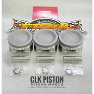 CLK Nissan March Piston (3pcs) With Ceramic Coating C Clip & Piston Rings 72MM 72.5MM 73MM Kancil Ke