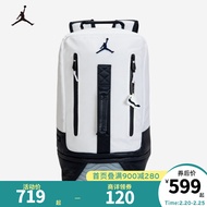 NIKE JORDAN 耐克AJ11拉链复刻大容量中学生书包青少年双肩背包 白色/黑曜石 8/20(53x31x19cm)