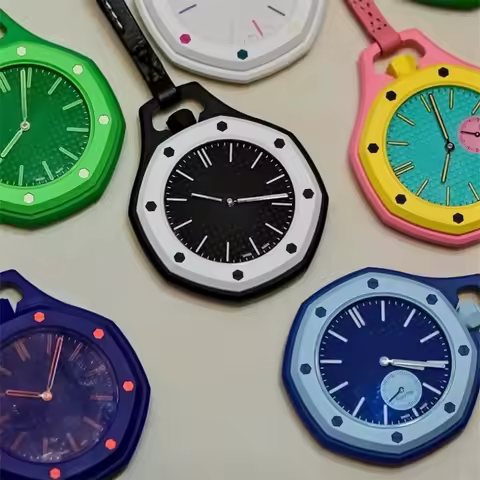 26 Years Old New Pocket Watch Octagonal Pop Style Neck Quartz Movement Candy Color Quartz Watch Colo
