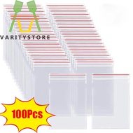 【Varitystore】100Pcs/pack Resealable Zipper Packaging Bags Self Seal Clear Plastic Bag Vacuum Reusable Food Storage Package Fresh Bag