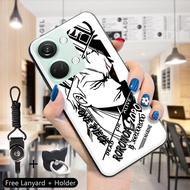 เคส PMP สำหรับ OnePlus Nord 3 5G (แหวนใส่นิ้ว + เชือกเส้นเล็ก) อนิเมะลูฟี่กันกระแทก Ace Zoro Sabo Sa