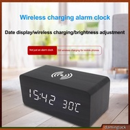 daminglack* Digital Alarm Clock with Adjustable Volume Wireless Charging Digital Alarm Clock Wireless Rechargeable Led Alarm Clock with Adjustable Volume Snooze Function Clear Led