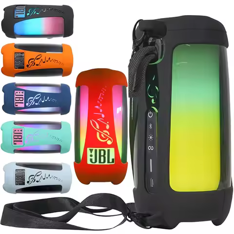 Newest Soft Silicone Case Cover for JBL Pulse 5 Bluetooth Speaker, Travel Carrying Protective with S