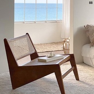 Nordic Sofa Lazy Lounge Chair Kangaroo Chair Changbian Garr White Ash Wood Rattan Single Chair Desig