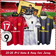 Top Quality 25-26 MU Jersey Soccer Football Jersey T-shirt Sports Loose Fans Version Home Third S-4X