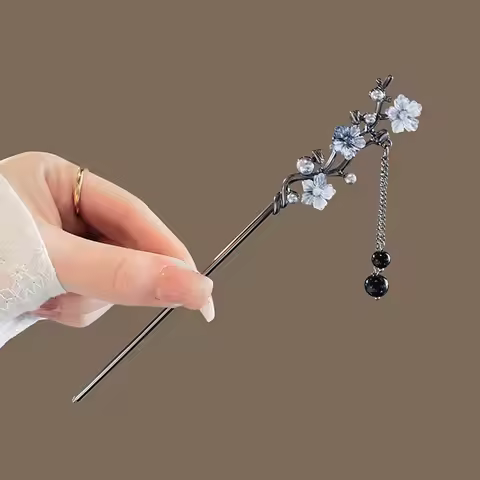 Chinese Style Hair Sticks Metal Headwear Neo-Chinese Style Cheongsam Hair Chopsticks Hanfu Accessori