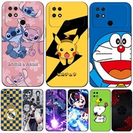 Case For Xiaomi POCO C40 6.71 inch Silicon Phone Back Cover black tpu case Lovely Pikachu Stitch Car