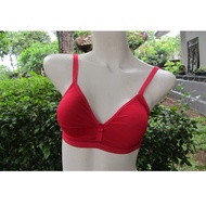 KATUN BONPRIX MINIMIZER WIREFREE BRA WITHOUT FOAM WITHOUT WIRE RED BLK PCM SIZE 34A (A75) 38A (A85) 