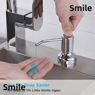 SMILE Soap Dispenser No-spill Home Extension Tube Detergent Stainless Steel Lotion Dispenser